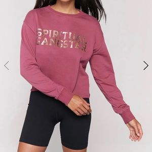 Spiritual Gangster Varsity Mazzy Crop Sweatshirt